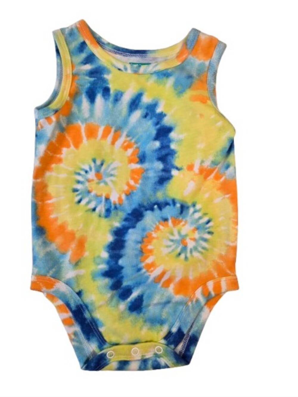 NWT Garanimals Tie-Dye Sleeveless Onsie Yellow, Blue & Orange 18Mo 24Mo